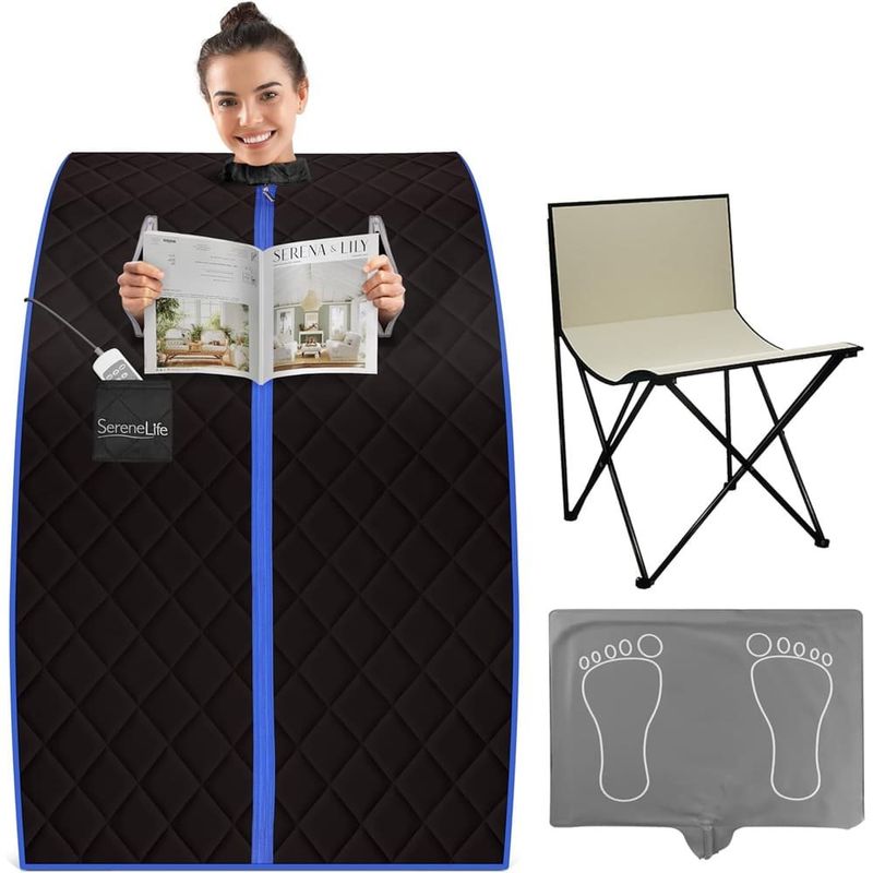 sauna portátil serenelife para uma pessoa com cadeira a-bi