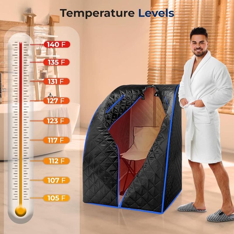 sauna portátil serenelife para uma pessoa com cadeira a-bi