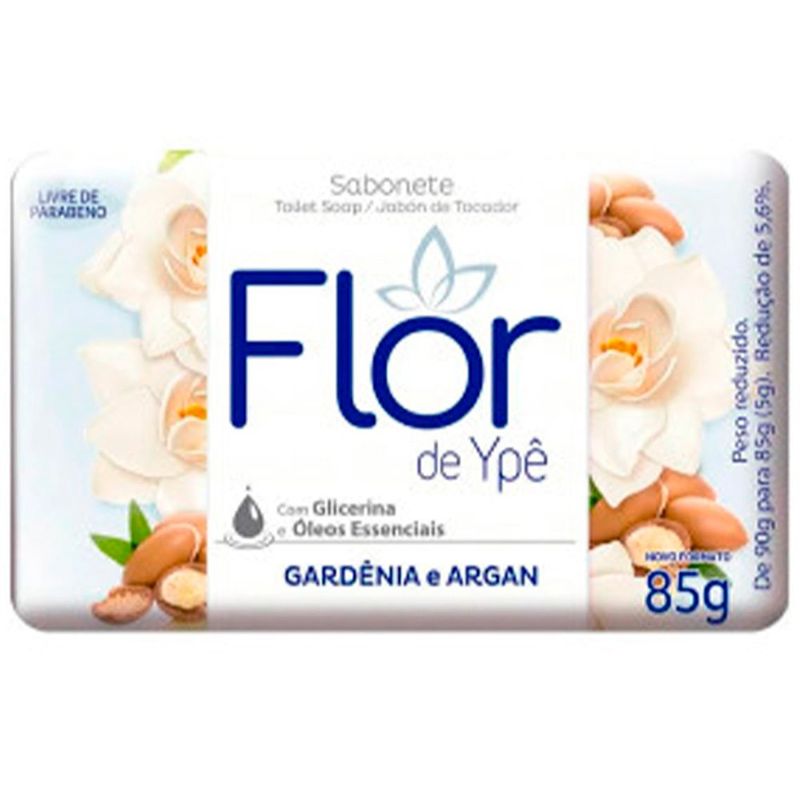 sabonete em barra flor de ypê gardênia e argan 85g