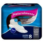 absorvente com abas naturalmente max noturno 8 unidades