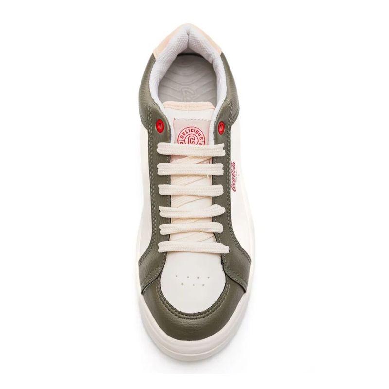tênis feminino n°35 coca-cola canby town verde e branco (mp)