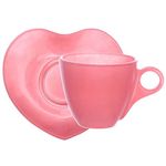 jogo 8 peças xícara para chá hauskraft 170 ml jgch070/rs rosa