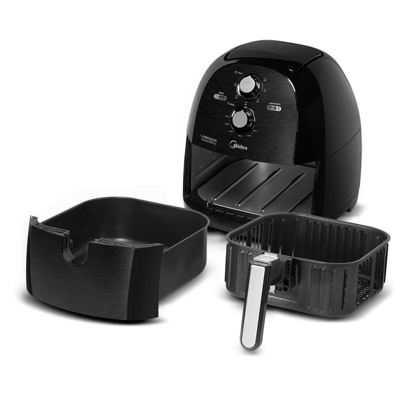 fritadeira midea air fryer 5,3l 127v preto