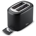 torradeira midea quicktoast automática 127v preto e inox toa20p1