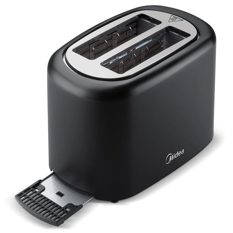 torradeira midea quicktoast automática 127v preto e inox toa20p1