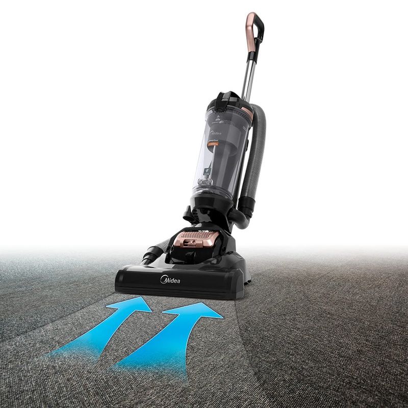 aspirador de pó midea vertical power ciclone preto e cobre
