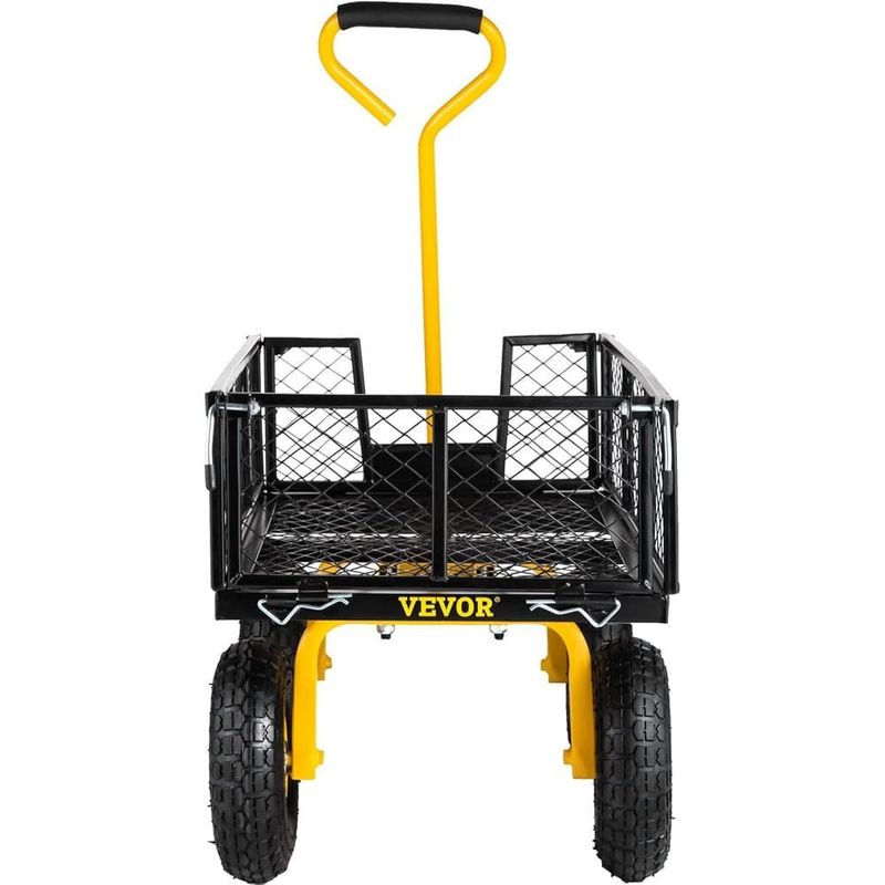 carrinho de jardim vevor alça rotativa 180° pneus 10" a-bi