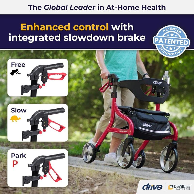 andador drive medical nitro sprint vermelho a-bi