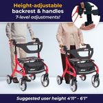 andador drive medical nitro sprint vermelho a-bi