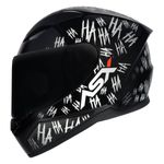 capacete asx city fun brilho preto branco 56 (mp)