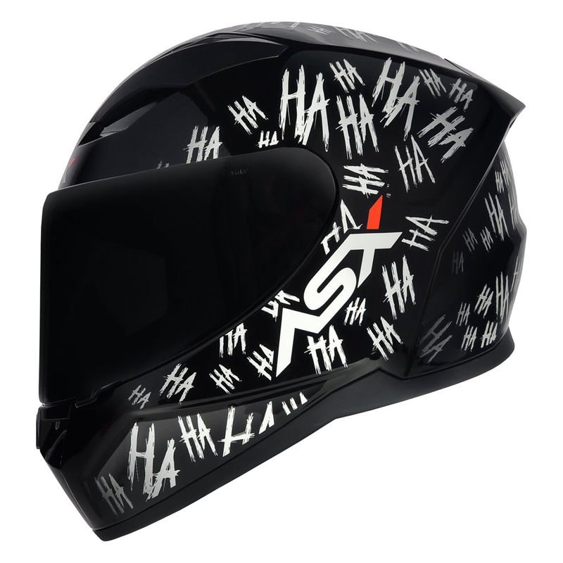 capacete asx city fun brilho preto branco 56 (mp)