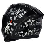 capacete asx city fun brilho preto branco 56 (mp)