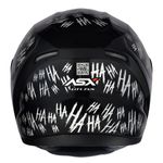 capacete asx city fun brilho preto branco 56 (mp)