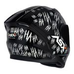 capacete asx city fun brilho preto branco 56 (mp)
