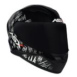 capacete asx city fun brilho preto branco 56 (mp)