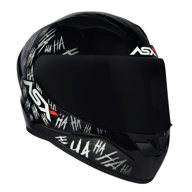 capacete asx city fun brilho preto branco 56 (mp)