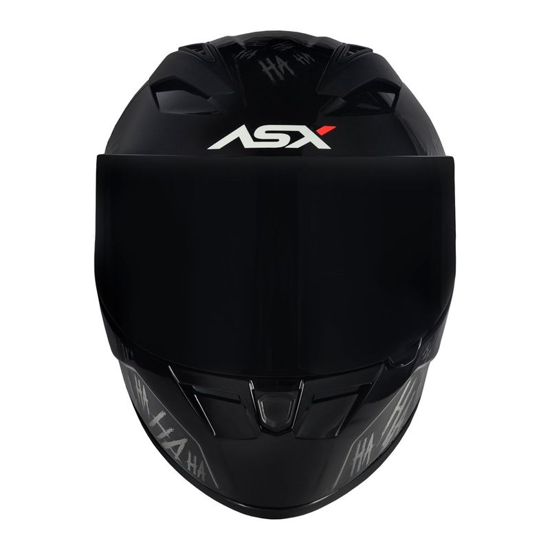 capacete asx city fun brilho preto branco 56 (mp)