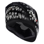 capacete asx city fun brilho preto branco 56 (mp)