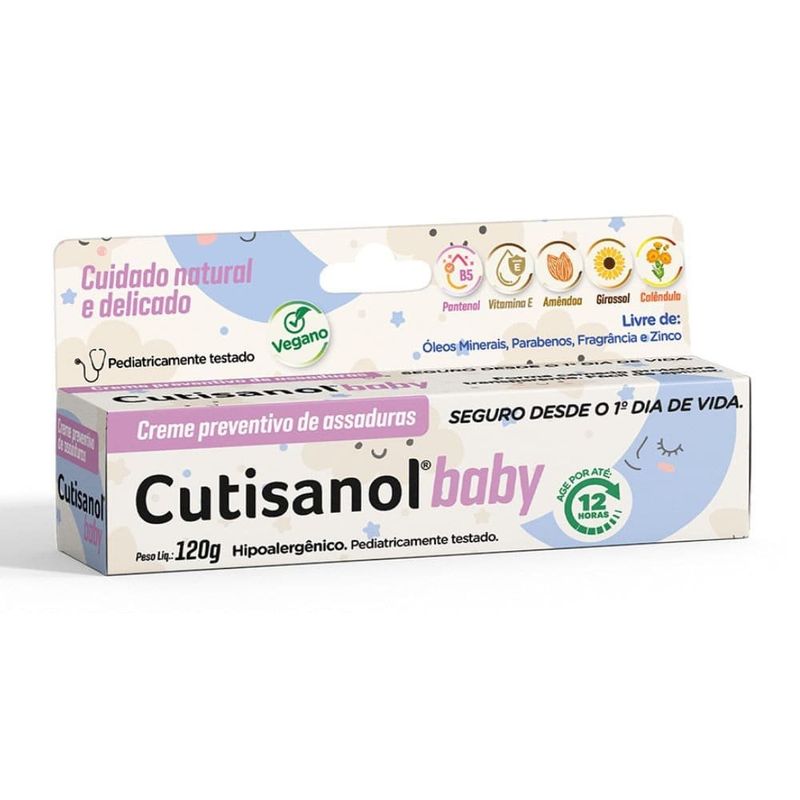 creme para assaduras cutisanol baby 120g