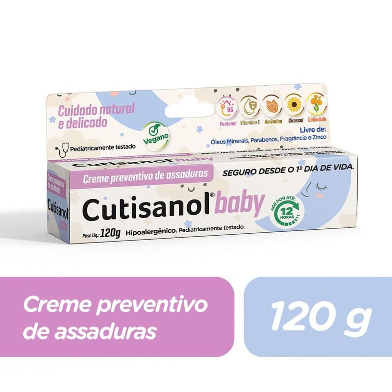 creme para assaduras cutisanol baby 120g
