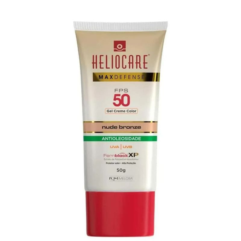 protetor solar facial heliocare fps50 color max defense nude bronze 50g