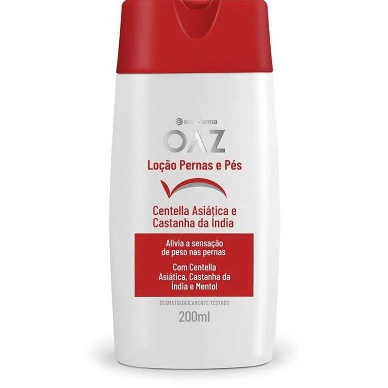 loção hidratante oaz eurofarma pernas e pés 200ml
