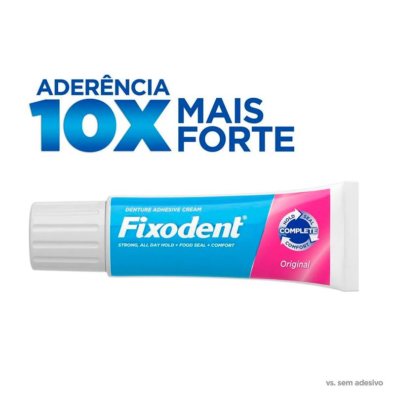 creme fixador de dentadura fixodent original 68g 2 unidades