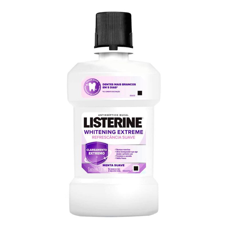 enxaguante antisséptico bucal listerine whitening extreme 473ml