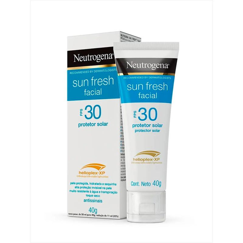 protetor solar facial neutrogena sun fresh fps 30 40g