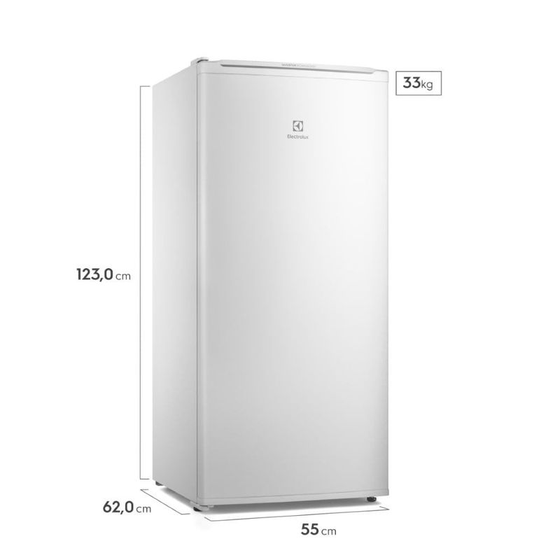 freezer electrolux vertical 162l inverter branco fei19