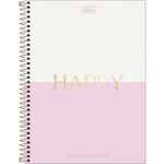 caderno universitário 12 matérias tilibra happy 192 folhas 305456