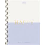 caderno universitário 12 matérias tilibra happy 192 folhas 305456
