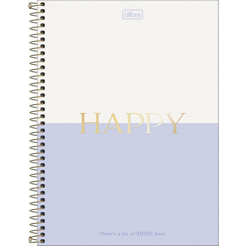 caderno universitário 12 matérias tilibra happy 192 folhas 305456