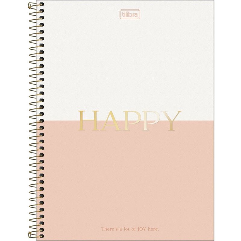 caderno universitário 12 matérias tilibra happy 192 folhas 305456