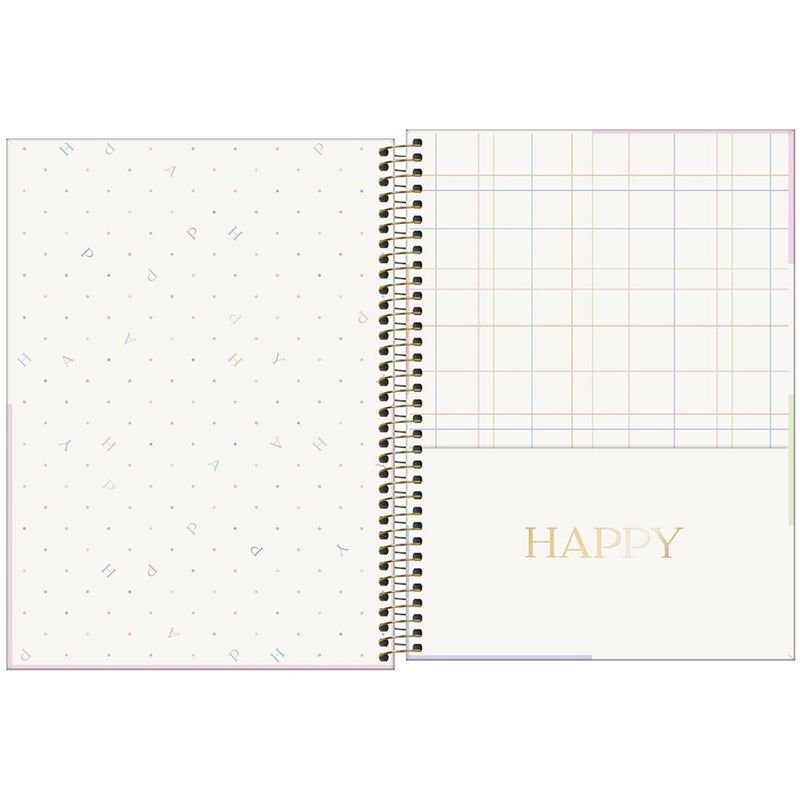 caderno universitário 12 matérias tilibra happy 192 folhas 305456