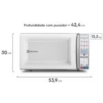 micro-ondas electrolux 34l função tira odor e manter aquecido 127v branco meo44