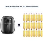 fritadeira elétrica air fryer electrolux family efficient 5l grafite eaf50