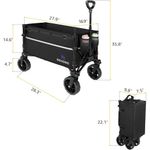 carrinho dobrável utilitário rosong preto a-bi