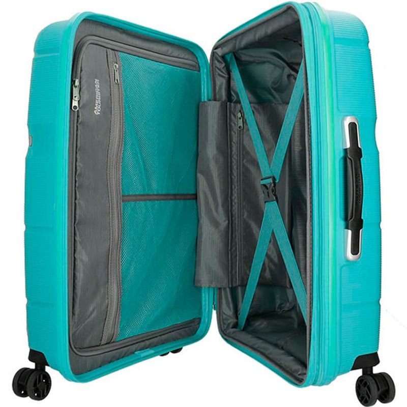 mala para viagem samsonite linex hardside spinner tamanho m azul 12249776061u