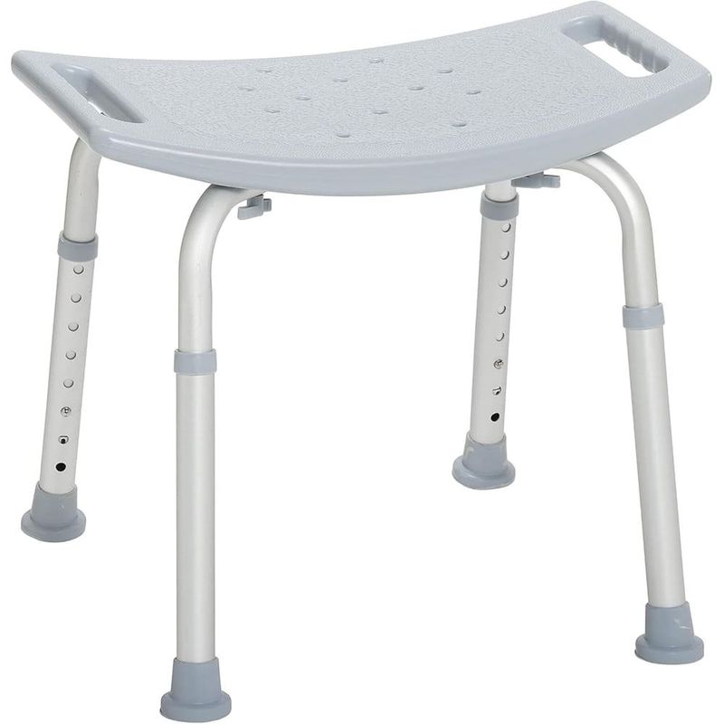 cadeira de chuveiro drive com pés ajustáveis para banheiras cinza 300lb a-bi