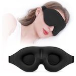 máscara de dormir yiview 3d respirável preto a-bi