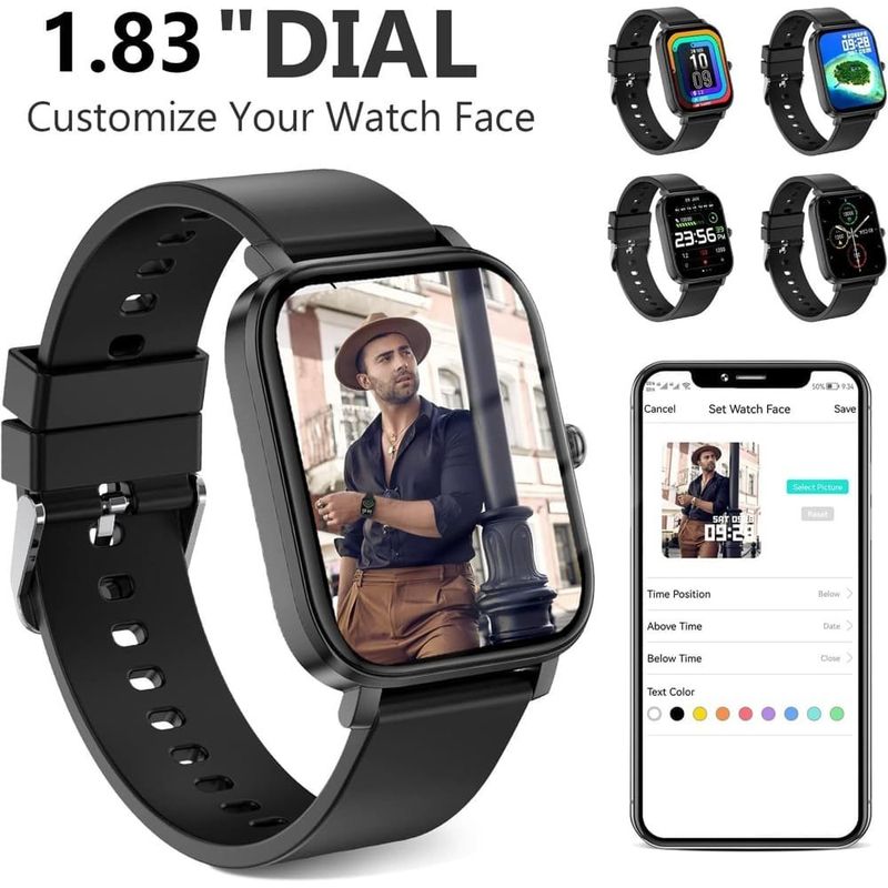 smartwatch choiknbo android com monitor de frequência cardíaca a-bi