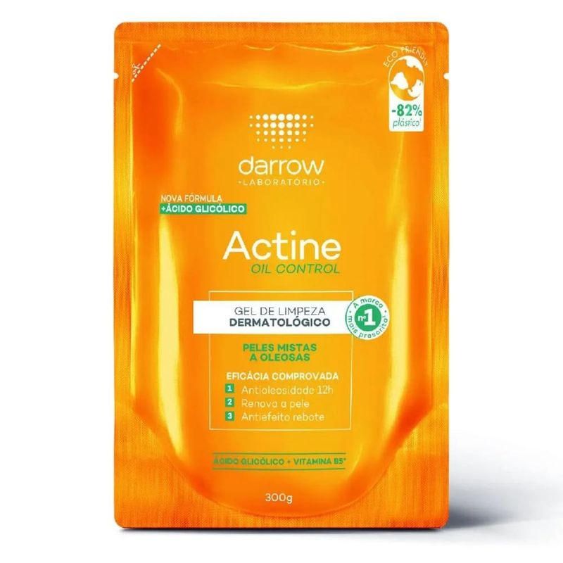 gel de limpeza facial darrow actine oil control peles mistas a oleosas 300g