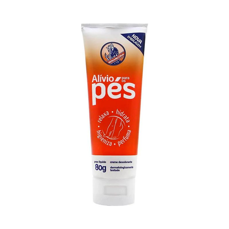 creme desodorante hidratante minancora alívio para os pés 80g