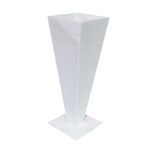 vaso decorativo vila serena tulipa branco em mdf 50cm (mp)
