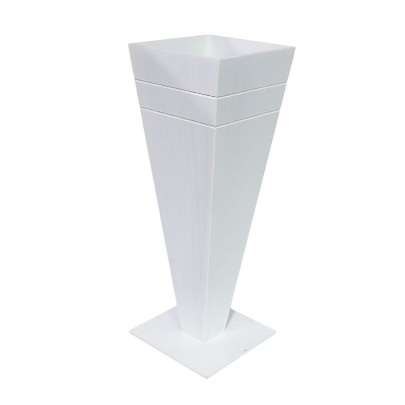 vaso decorativo vila serena tulipa branco em mdf 50cm (mp)