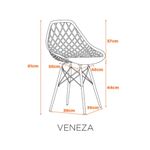 cadeira veneza fratini preto suporta até 120kg (mp)