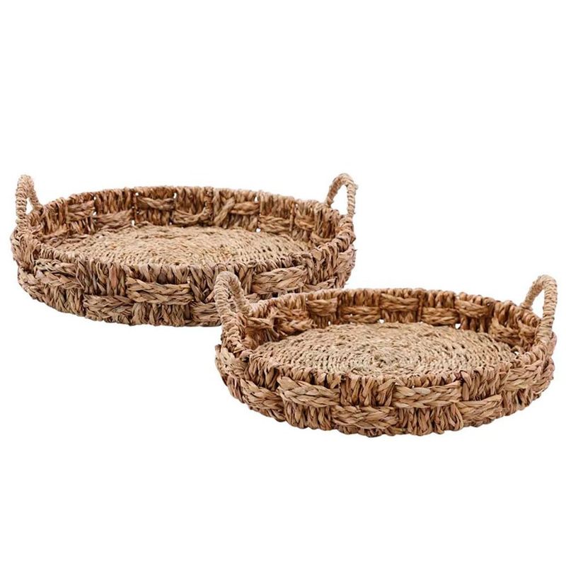 kit cesta fibra natural 2 peças cromus 45cm 14841 (mp)
