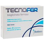 tecnofer 1050mg 30 comprimidos efervecentes bisglicinato ferroso laranja baldacci