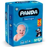 fralda descartável infantil panda total confort hiper m 70 unidades